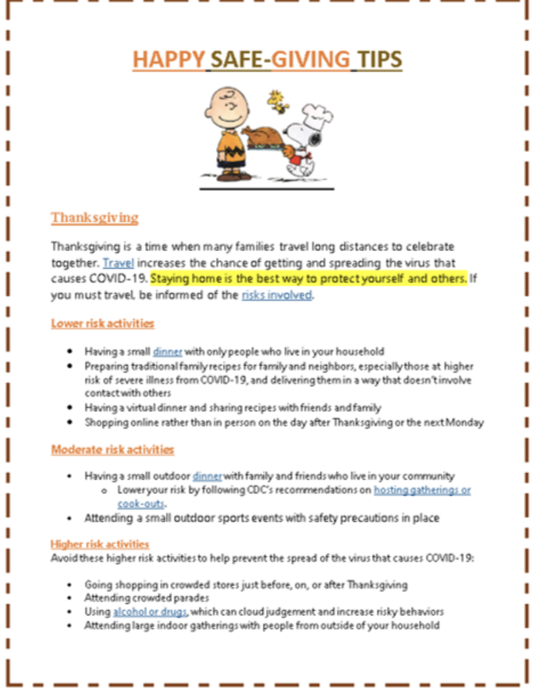 Thanksgiving Tips