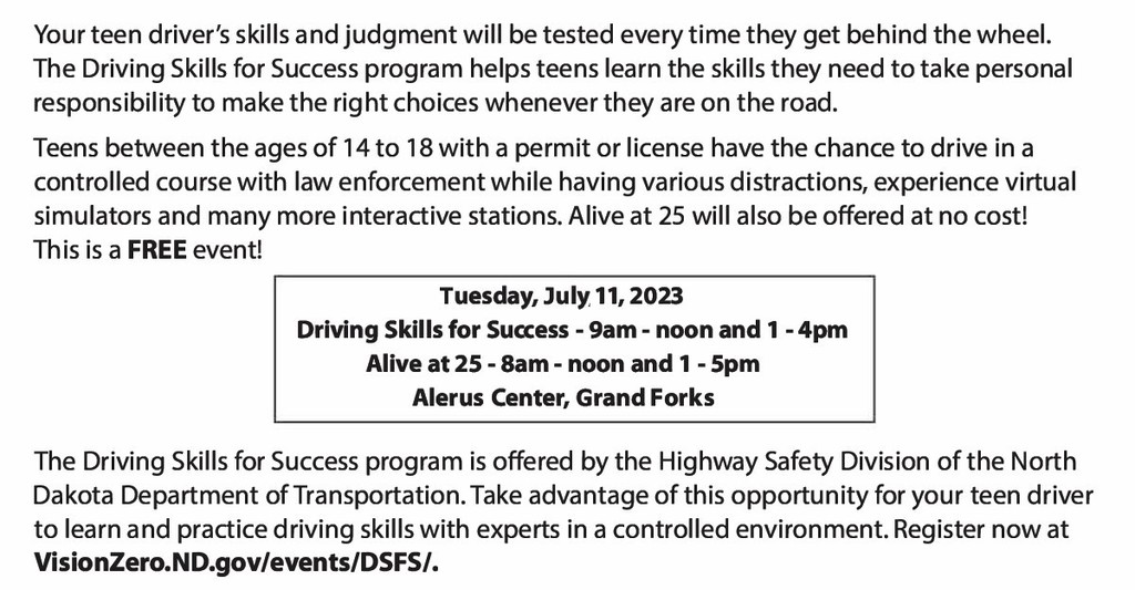 Driving skills for success.